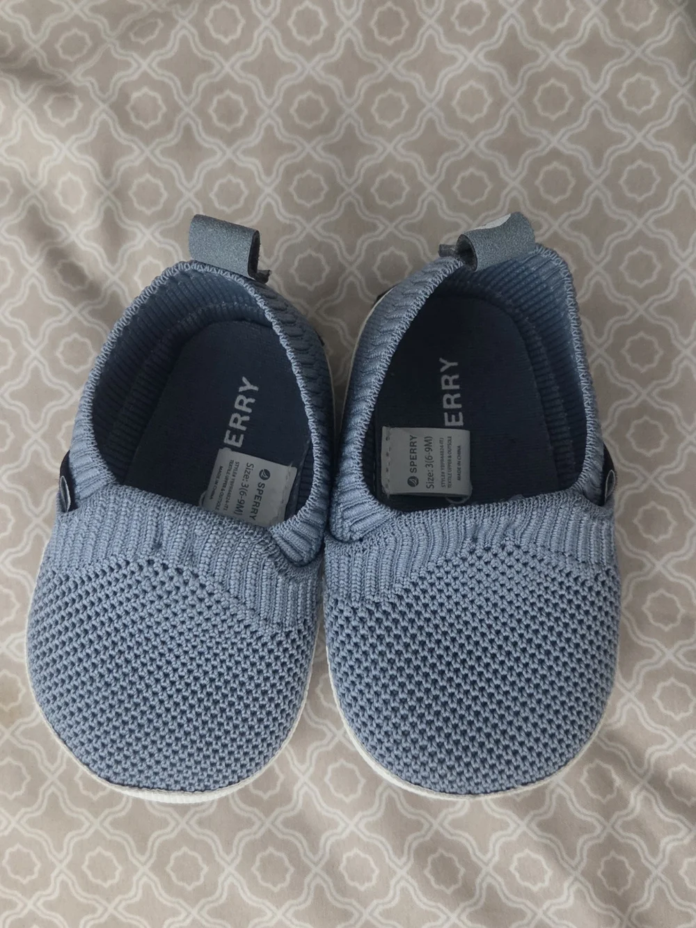 Sperry Kids Knit Slip-On Sneakers in Light Blue
